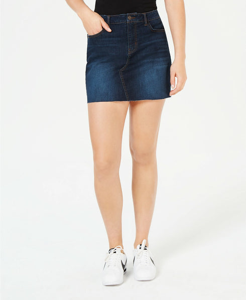 Vanilla Star Juniors' Ripped Denim Mini Skirt - NWT